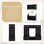 Meuble d'entrée avec banc et rangement à chaussures, porte-manteau à 7 crochets, tiroirs, armoire, meuble d'entrée multifonction détachable