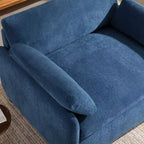 Fauteuil d'appoint moderne surdimensionné GDFStudio Oliver en chenille avec assise profonde extra-large et oreillers