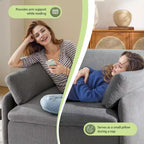 Fauteuil d'appoint moderne surdimensionné GDFStudio Oliver en chenille avec assise profonde extra-large et oreillers