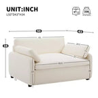 Fauteuil d'appoint moderne surdimensionné GDFStudio Oliver en chenille avec assise profonde extra-large et oreillers