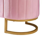TUYOHW 47 Chic Banc de Rangement Ottoman en Velours Exquis avec Pieds en Métal Doré, Banc d'Appoint pour Salon, Capacité de 180 kg