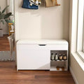 TUYOHW 3-Tier Entryway Bench with Flip-Up Drawer and 1 Door,Triple Storage Design,Compact Shoe Organizer for Entrance and Hallway,400lbs Capacity