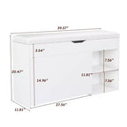 Banc d'entrée TUYOHW à 3 niveaux avec tiroir rabattable et 1 porte, triple espace de rangement, organiseur de chaussures compact pour entrée et couloir, capacité de 181 kg