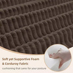 Canapé-lit convertible 4-en-1 MooxvMoo, futon pliable en velours côtelé avec cadre fixe et oreiller, pour salon, chambre, appartement