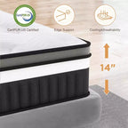 Matelas King Size, Matelas King de 35 cm en boîte, Matelas en mousse à mémoire de forme au gel pour des nuits fraîches, Confort et soutien pour soulager la pression