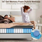 Matelas King Size, Matelas King de 35 cm en boîte, Matelas en mousse à mémoire de forme au gel pour des nuits fraîches, Confort et soutien pour soulager la pression