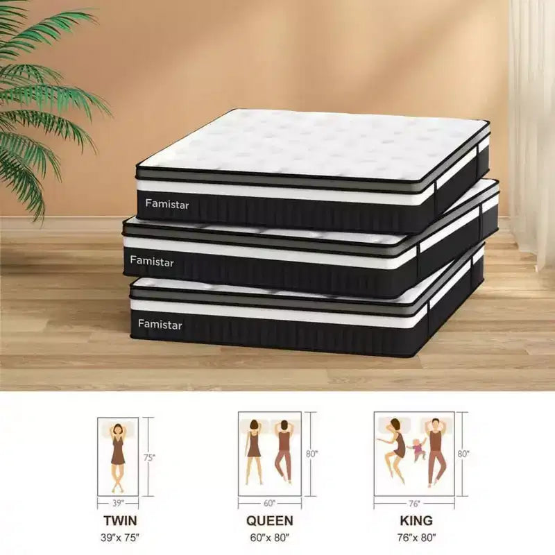 Matelas King Size, Matelas King de 35 cm en boîte, Matelas en mousse à mémoire de forme au gel pour des nuits fraîches, Confort et soutien pour soulager la pression