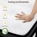 Matelas King Size, Matelas King de 35 cm en boîte, Matelas en mousse à mémoire de forme au gel pour des nuits fraîches, Confort et soutien pour soulager la pression