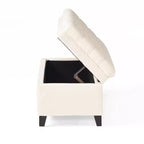 Banc d'entrée élégant Okak avec grande capacité de rangement, pouf de rangement avec assise rembourrée, banc de bout de lit pour salon