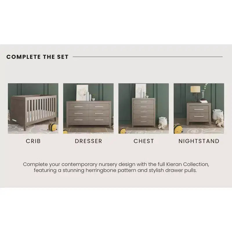 Commode à 6 tiroirs Kieran Child Craft pour chambre de bébé ou d'enfant, grand espace de rangement, kit anti-basculement inclus pour éviter le basculement, non toxique, finition sécuritaire pour bébé