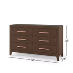 Commode à 6 tiroirs Kieran Child Craft pour chambre de bébé ou d'enfant, grand espace de rangement, kit anti-basculement inclus pour éviter le basculement, non toxique, finition sécuritaire pour bébé