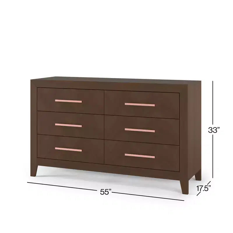 Commode à 6 tiroirs Kieran Child Craft pour chambre de bébé ou d'enfant, grand espace de rangement, kit anti-basculement inclus pour éviter le basculement, non toxique, finition sécuritaire pour bébé