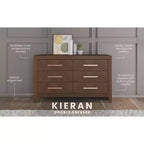 Commode à 6 tiroirs Kieran Child Craft pour chambre de bébé ou d'enfant, grand espace de rangement, kit anti-basculement inclus pour éviter le basculement, non toxique, finition sécuritaire pour bébé