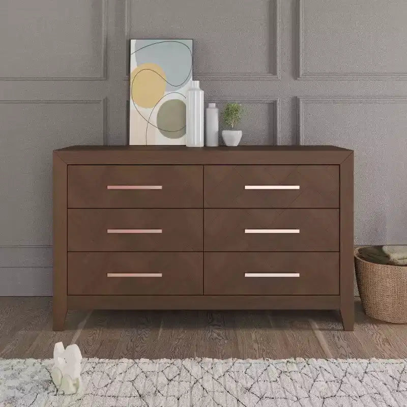 Commode à 6 tiroirs Kieran Child Craft pour chambre de bébé ou d'enfant, grand espace de rangement, kit anti-basculement inclus pour éviter le basculement, non toxique, finition sécuritaire pour bébé