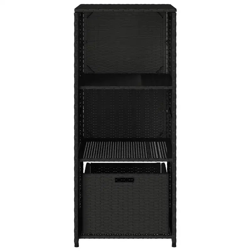 vidaXL Armoire de rangement de terrasse Organisateur d'outils Meuble d'extérieur en résine tressée