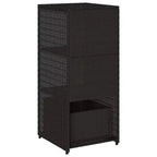 vidaXL Armoire de rangement de terrasse Organisateur d'outils Meuble d'extérieur en résine tressée