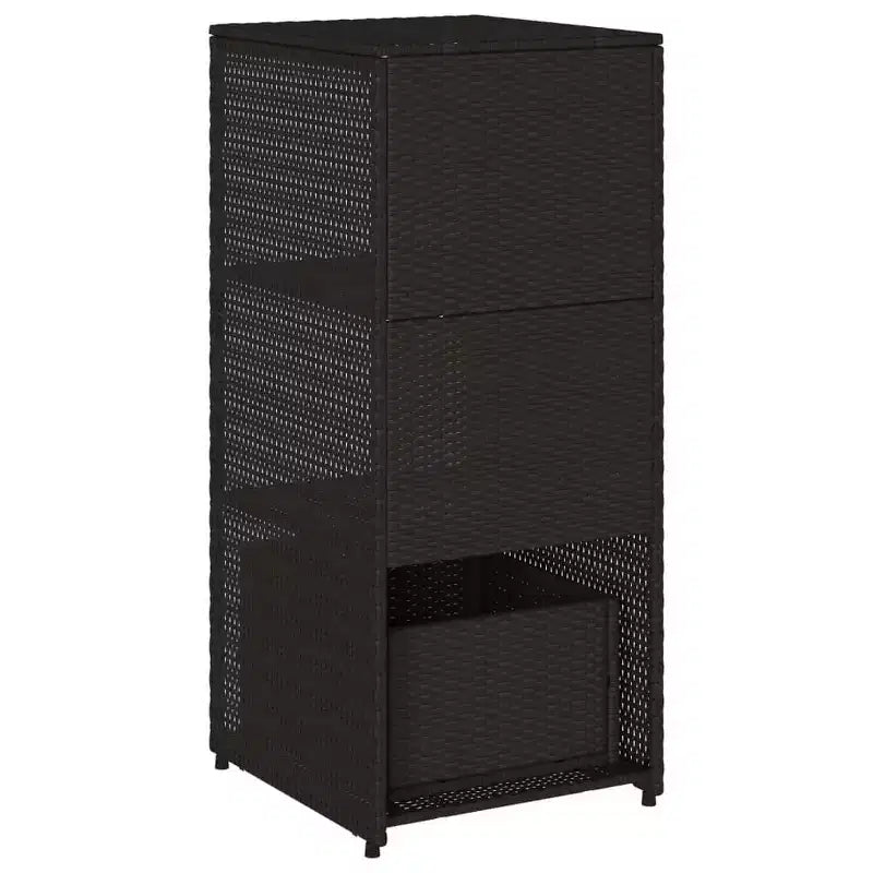 vidaXL Armoire de rangement de terrasse Organisateur d'outils Meuble d'extérieur en résine tressée