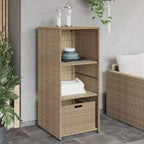 vidaXL Armoire de rangement de terrasse Organisateur d'outils Meuble d'extérieur en résine tressée