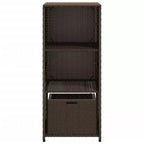 vidaXL Armoire de rangement de terrasse Organisateur d'outils Meuble d'extérieur en résine tressée