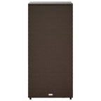 vidaXL Armoire de rangement de terrasse Organisateur d'outils Meuble d'extérieur en résine tressée
