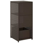 vidaXL Armoire de rangement de terrasse Organisateur d'outils Meuble d'extérieur en résine tressée