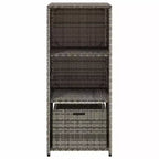 vidaXL Armoire de rangement de terrasse Organisateur d'outils Meuble d'extérieur en résine tressée
