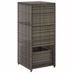vidaXL Armoire de rangement de terrasse Organisateur d'outils Meuble d'extérieur en résine tressée