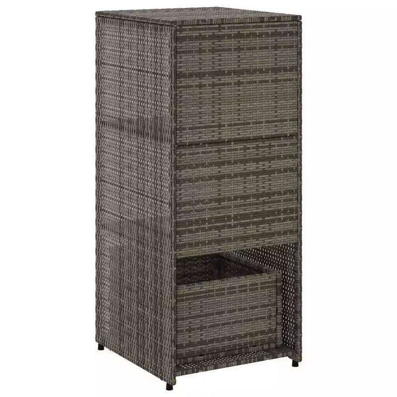 vidaXL Armoire de rangement de terrasse Organisateur d'outils Meuble d'extérieur en résine tressée