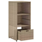 vidaXL Armoire de rangement de terrasse Organisateur d'outils Meuble d'extérieur en résine tressée
