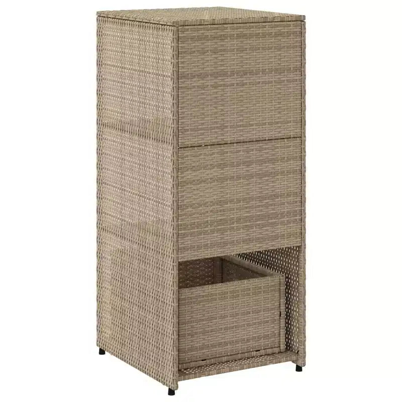 vidaXL Armoire de rangement de terrasse Organisateur d'outils Meuble d'extérieur en résine tressée