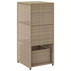 vidaXL Armoire de rangement de terrasse Organisateur d'outils Meuble d'extérieur en résine tressée