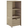 vidaXL Armoire de rangement de terrasse Organisateur d'outils Meuble d'extérieur en résine tressée