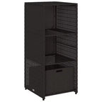 vidaXL Patio Storage Cabinet Tool Organizer Outdoor Furniture Poly Rattan