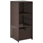 vidaXL Armoire de rangement de terrasse Organisateur d'outils Meuble d'extérieur en résine tressée