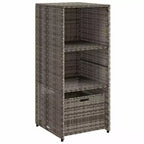 vidaXL Armoire de rangement de terrasse Organisateur d'outils Meuble d'extérieur en résine tressée