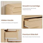 Commode à 5 tiroirs incurvée blanche, coffre en bois courbé pour chambre à coucher, salon et chambre d'enfant