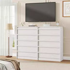 Commode à 5 tiroirs incurvée blanche, coffre en bois courbé pour chambre à coucher, salon et chambre d'enfant