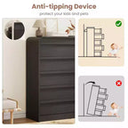 Commode à 5 tiroirs incurvée blanche, coffre en bois courbé pour chambre à coucher, salon et chambre d'enfant
