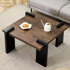 Table basse moderne MAYEERTY avec structure tenon-mortaise pour petit salon, appartement