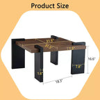 Table basse moderne MAYEERTY avec structure tenon-mortaise pour petit salon, appartement