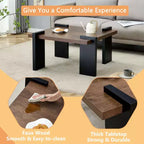 Table basse moderne MAYEERTY avec structure tenon-mortaise pour petit salon, appartement
