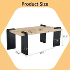 Table basse moderne MAYEERTY avec structure tenon-mortaise pour petit salon, appartement