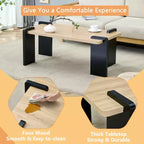 Table basse moderne MAYEERTY avec structure tenon-mortaise pour petit salon, appartement