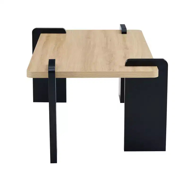 Table basse moderne MAYEERTY avec structure tenon-mortaise pour petit salon, appartement