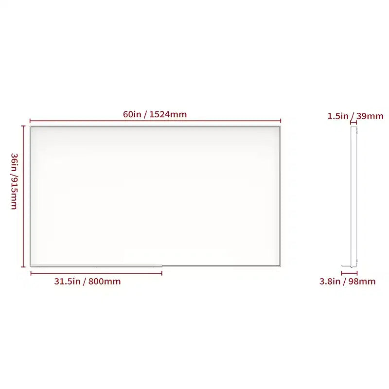 60x36 Inch Rectangle Bathroom Mirror with Aluminum Frame, Large Wall Mounted Mirror for Horizontal or Vertical Hanging, Bathroom Living Room Decor