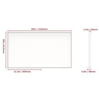 60x36 Inch Rectangle Bathroom Mirror with Aluminum Frame, Large Wall Mounted Mirror for Horizontal or Vertical Hanging, Bathroom Living Room Decor