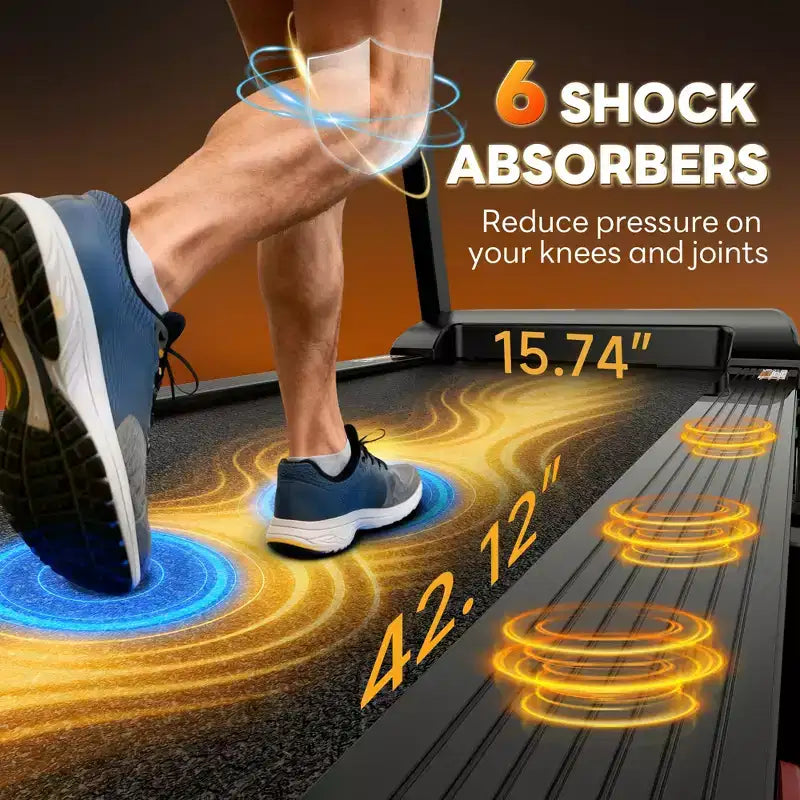 7.5MPH Treadmill for Home Use, Folding Incline Treadmill with APP Control, 300lbs Capacity treadmill, 2.5HP Brushless Motor, Home & Office