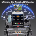 Foldable Treadmill with 20-Level Auto Incline, 12 MPH Speed, APP Control, 400 LBS Capacity, Soft-Drop Design