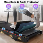 Tapis de course électrique Okak avec musique Bluetooth et porte-gobelet, tapis de course pliable avec inclinaison et capteur de fréquence cardiaque, tapis de course 2,5 CV pour la maison, noir