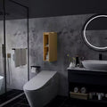 GDFStudio Avenor Bamboo Wall Bathroom Cabinet with Soft Doors and Storage